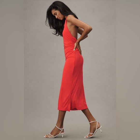 ✨ Anthropologie Slinky Knit Halter Dress Sz XL - Picture 7 of 9